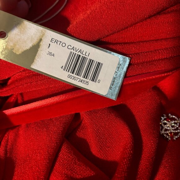 NWT Archival 2000s Roberto Cavalli Belted Stretch Knit Cardigan Velvet Belt NOS - Picture 7 of 11